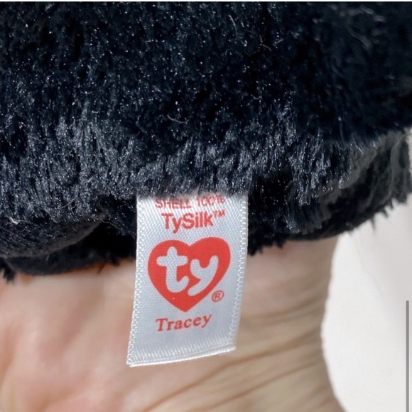 5/$25 Ty TySilk Tracey Beanie Boo Dog Black Puppy - Picture 7 of 11